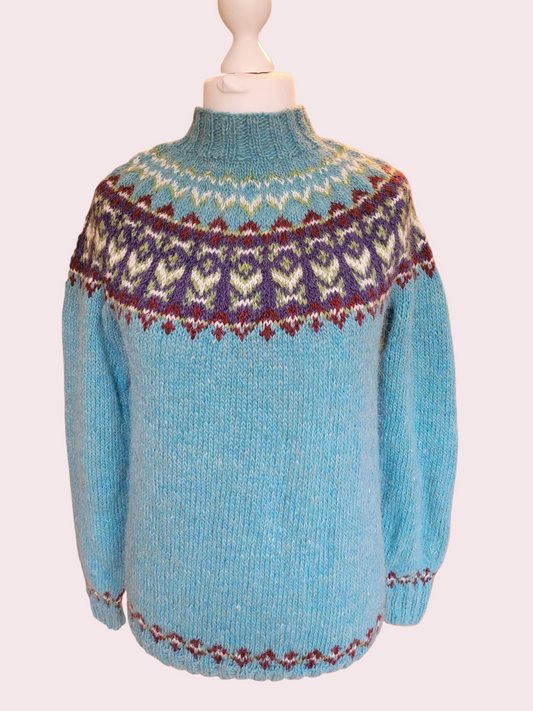 Handgestrickter Islandpullover Indiani Größe M