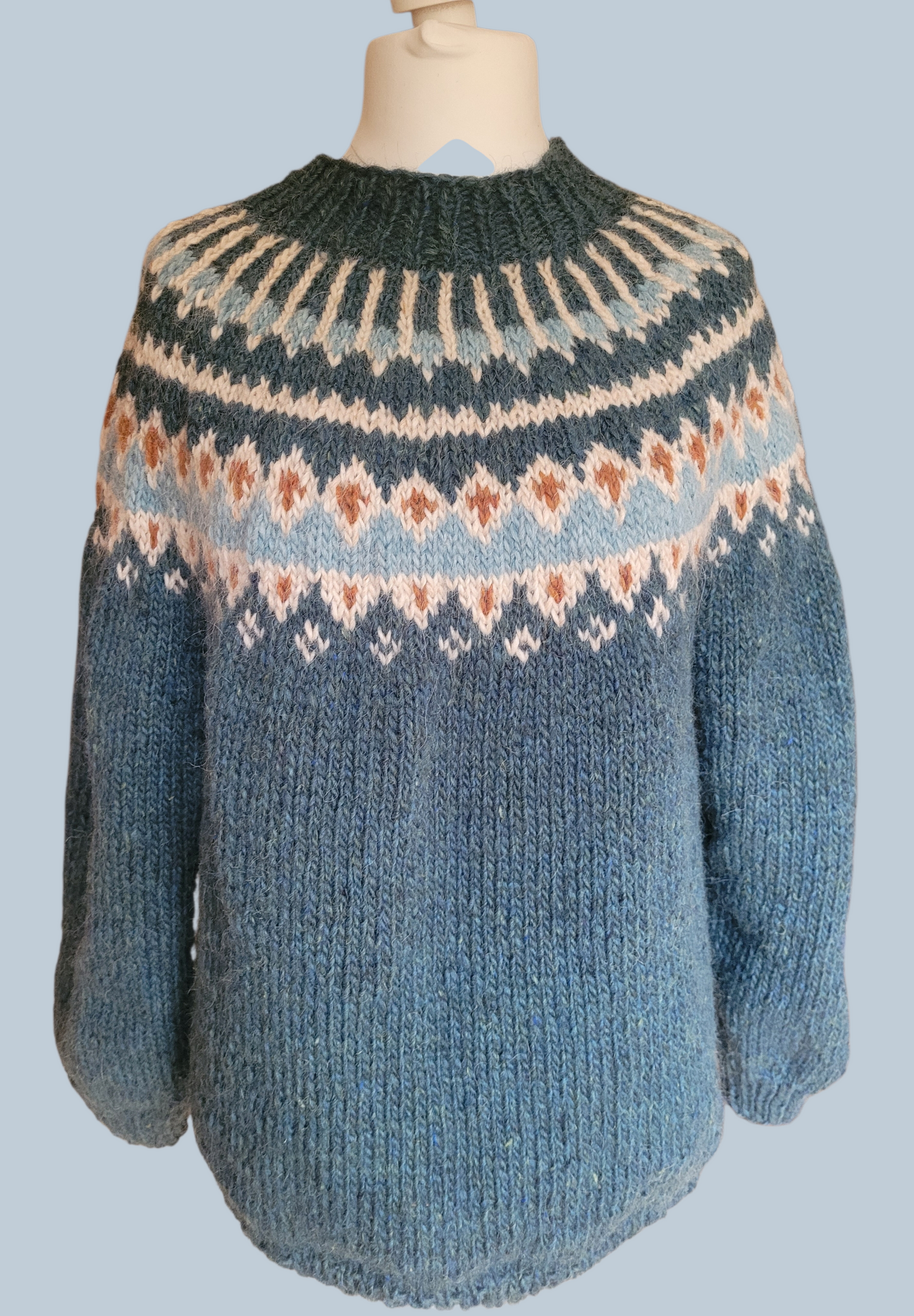 Handgestrickter Islandpullover Kristjan aus Alafosslopi Wolle - Größe L
