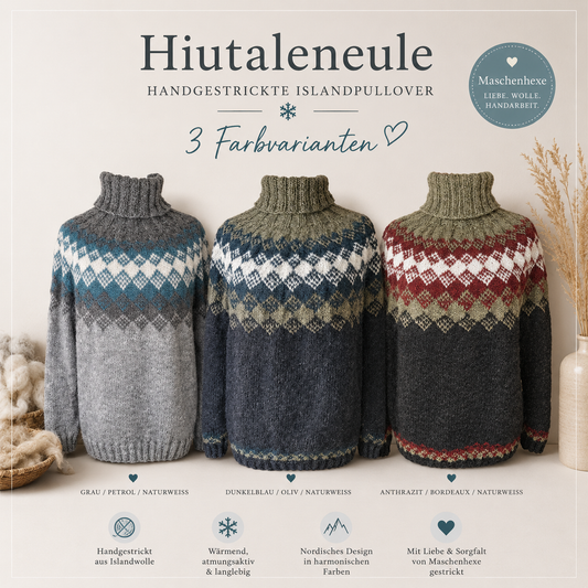 Das Buch hinter meinen Hiutaleneule Islandpullovern