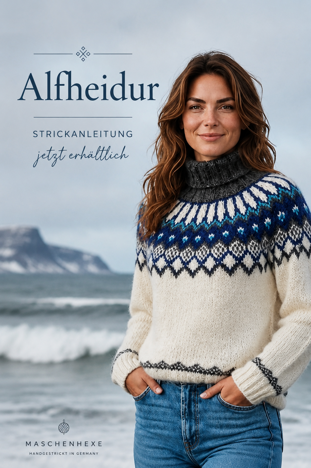Alfheidur Nordic Sea – Ein Islandpullover zwischen Meer, Himmel und nordischer Ruhe