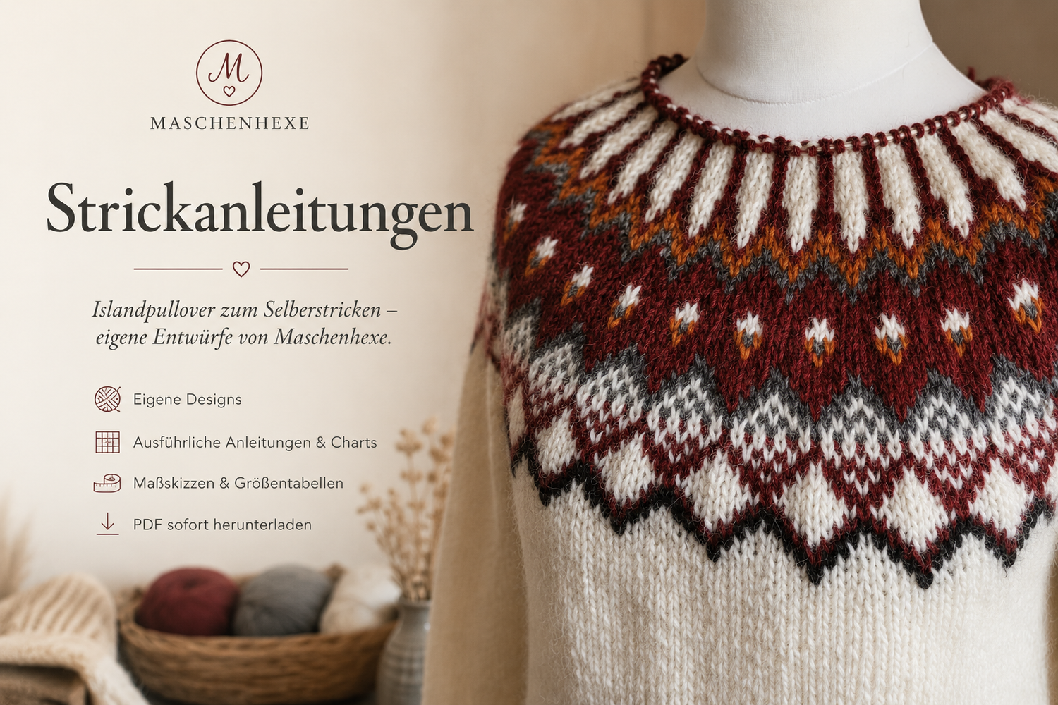 Strickanleitungen für Islandpullover