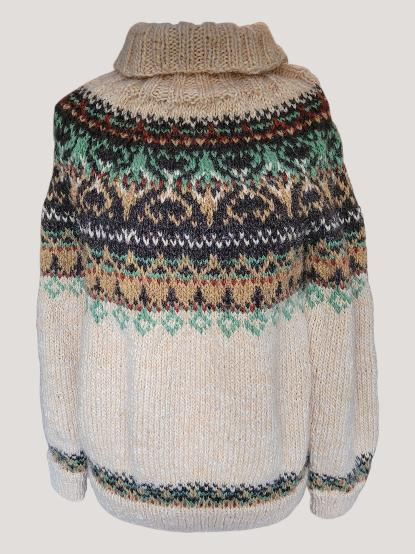 Handgestrickter Islandpullover Alasuq aus Alafosslopi in Größe XL