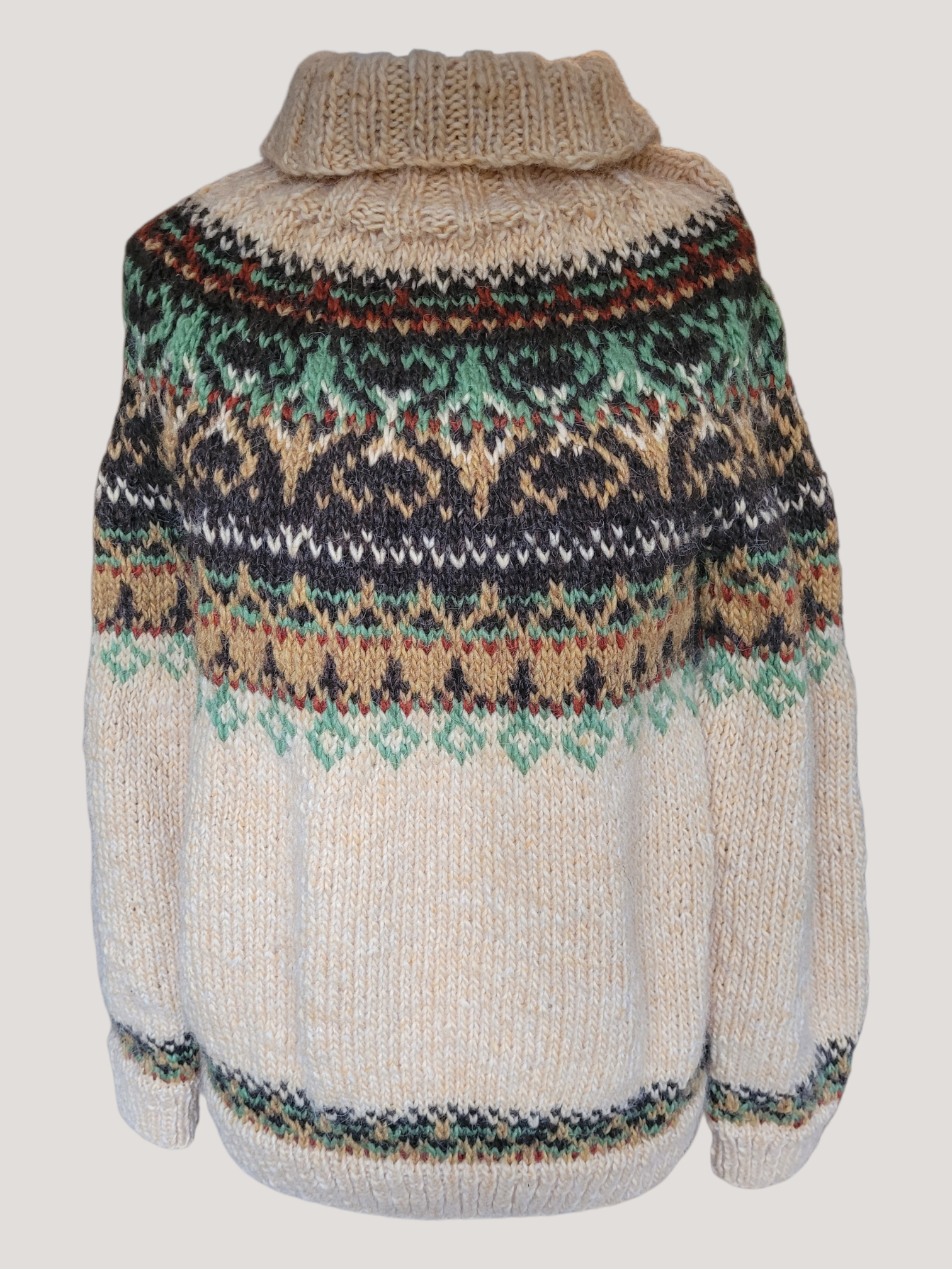 Handgestrickter Islandpullover Alasuq aus Alafosslopi in Größe XL